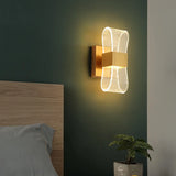 Acrylic Aluminum Wall Bedside Lamp Warm Light Lustre Modern Fashion Nordic Simple Home Living Dining Room Decor - TechSmartX