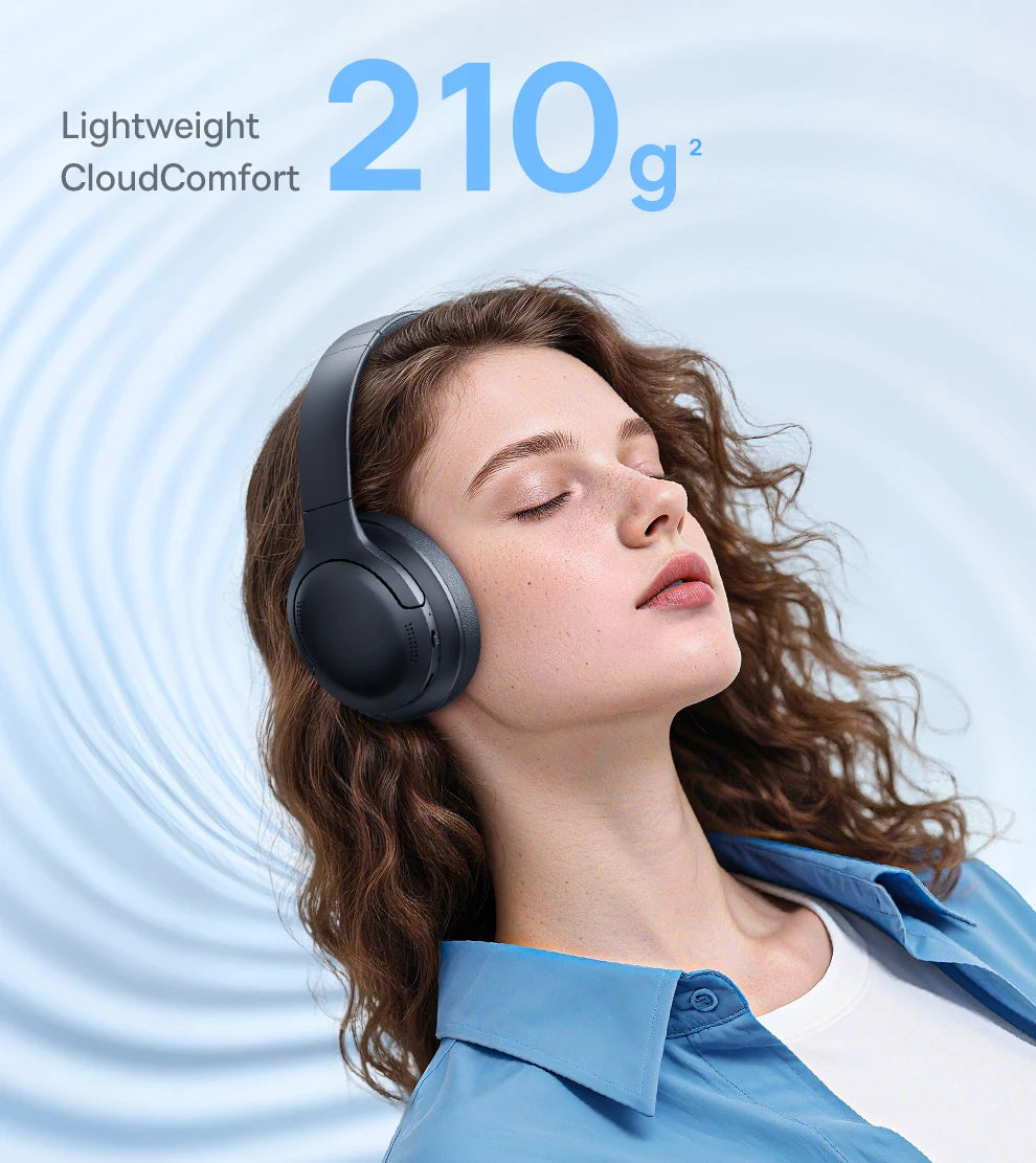 Baseus Wireless Headphones Bluetooth 5.3 HIFI Level Earphone 40mm Driver Foldable Over Ear Headsets 70H Playtime Spatial Audio - TechSmartX
