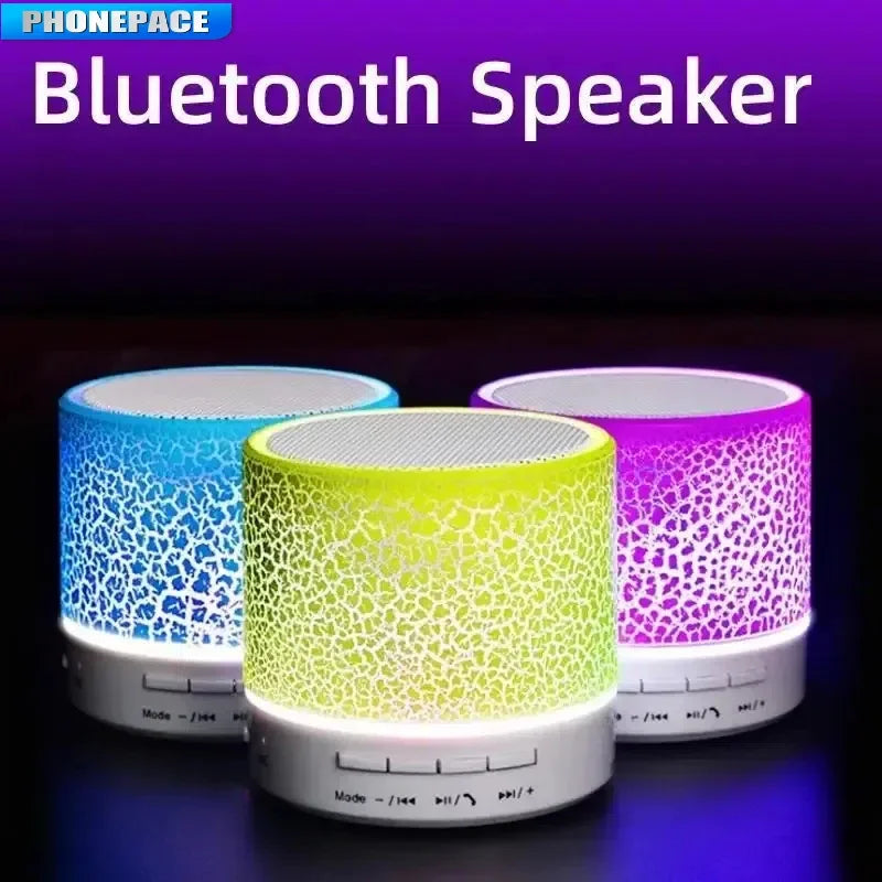 PHONEPACE A9 Bluetooth Speaker  Mini  Crack LED SD Card USB Subwoofer Portable MP3 Music Sound Column for PC Mobile Phone Etc. - TechSmartX