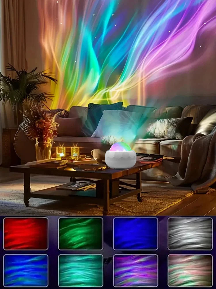 Northern Lights Starry Sky Projector Lamp LED Atmosphere Light Night Aura Aurora Glowing Lamp for Room Party Decoration Gifts - TechSmartX