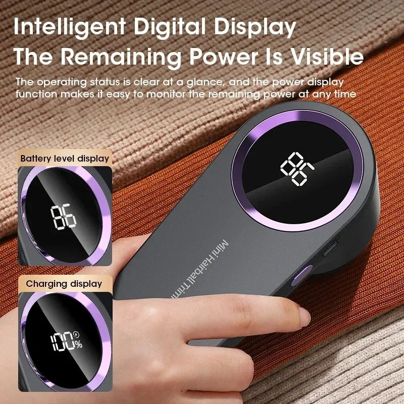 Portable Lint Remover Electric Fuzz Pellet Remover for Clothing LED Display Rechargeable for Clothes Fabric Shaver Fluff Remover - TechSmartX