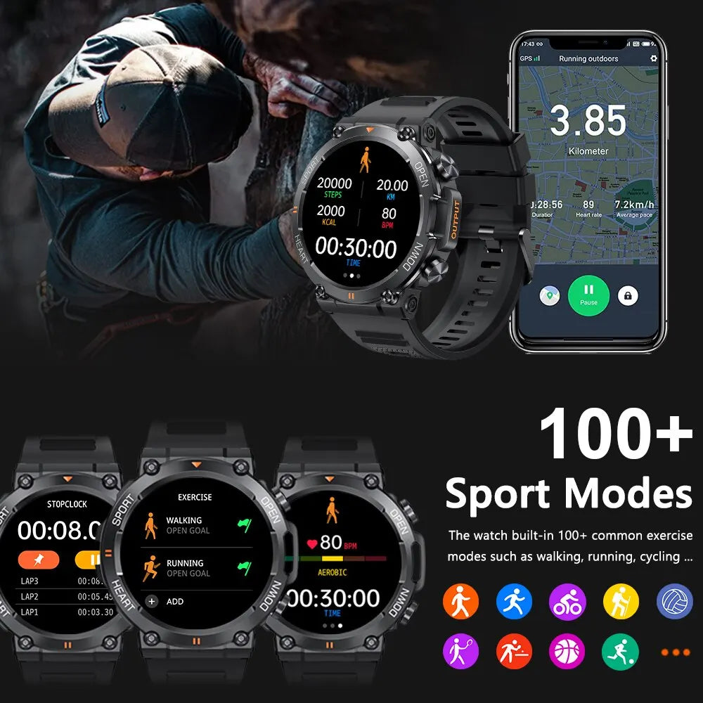 MEVADEN 1.39 inch HD Bluetooth Call Smart Watch Men Sports Fitness Tracker Heart Monitor 400mAh Smartwatch For Android IOS MD56 - TechSmartX