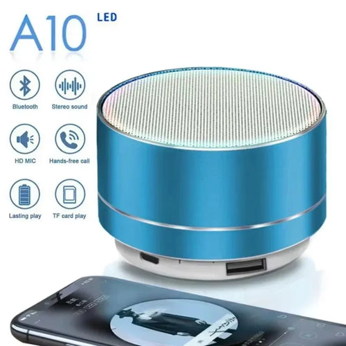 A10 10M Mini Portable Wireless Bluetooth Speaker Steel Cannon Subwoofer Bluetooth Audio Gift For Laptops Phone Outdoors Speakers - TechSmartX