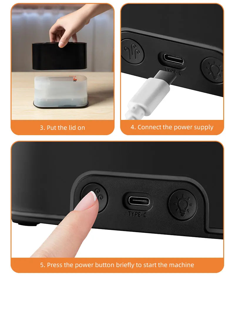 Aromatherapy Diffuser with Flame Effect, Essential Oil Diffuser and Cool Mist Humidifier, Silent Humidifier for Home and Bedroom - TechSmartX