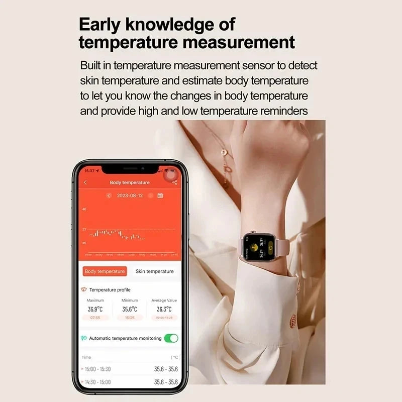 2025 New ECG+PPG Monitoring Smart Watch Women Blood pressure Blood Lipid Uric Acid Women Menstrual Health Tracker Smartwatches - TechSmartX