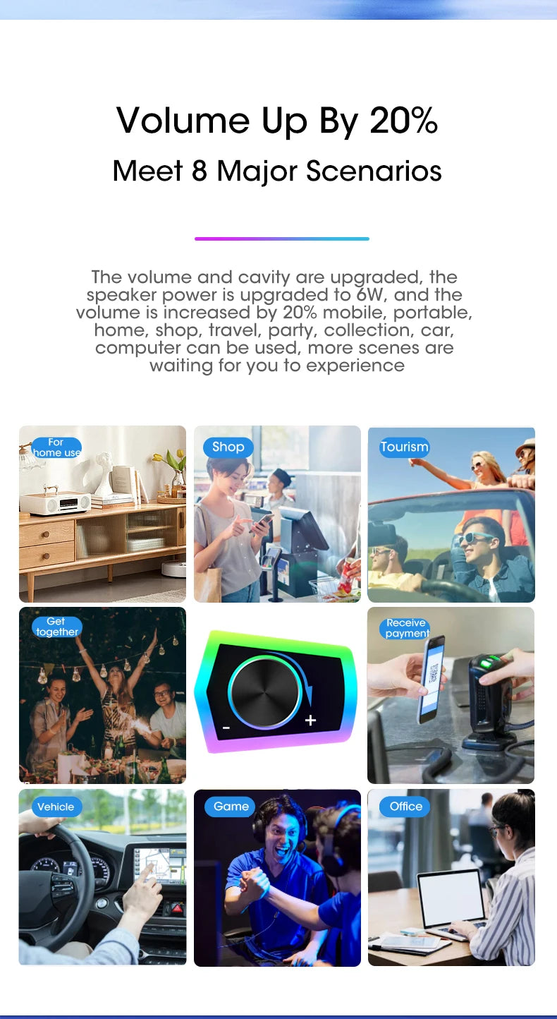4D Computer Speakers Bluetooth 5.0 Wired Loudspeaker Surround Soundbar Speaker Stereo Subwoofer Sound bar for Laptop Notebook PC - TechSmartX