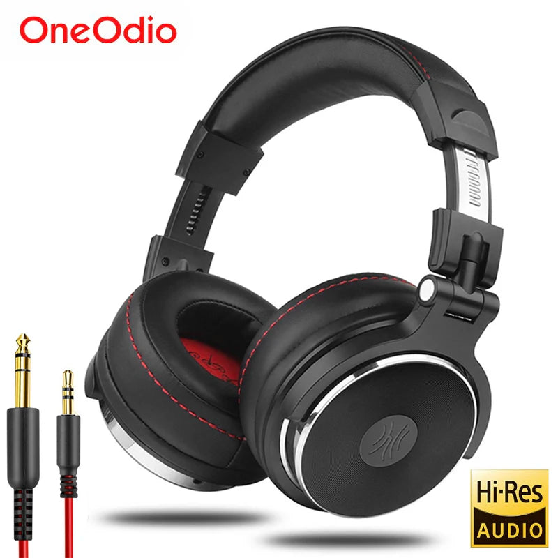 Oneodio Wired Headphones Professional Studio Pro 10/30/50 DJ Headphones With Microphone Over Ear HiFi Hi-Res Monitor Headset - TechSmartX