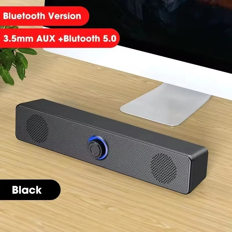 PC Soundbar Wired and  Bluetooth Speaker USB Powered Soundbar for TV Pc Laptop Gaming Home Theater Surround Audio System - TechSmartX