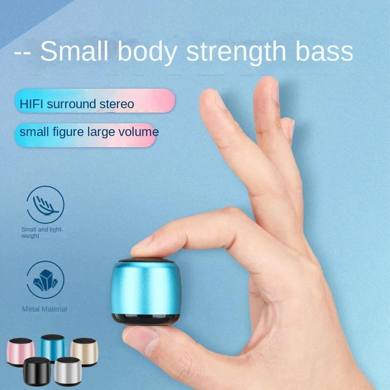 M1 Mini Bluetooth-compatible Small Speaker Portable Intelligent One Drag Two Small Steel Cannon Metal Wireless Sound Subwoofer - TechSmartX
