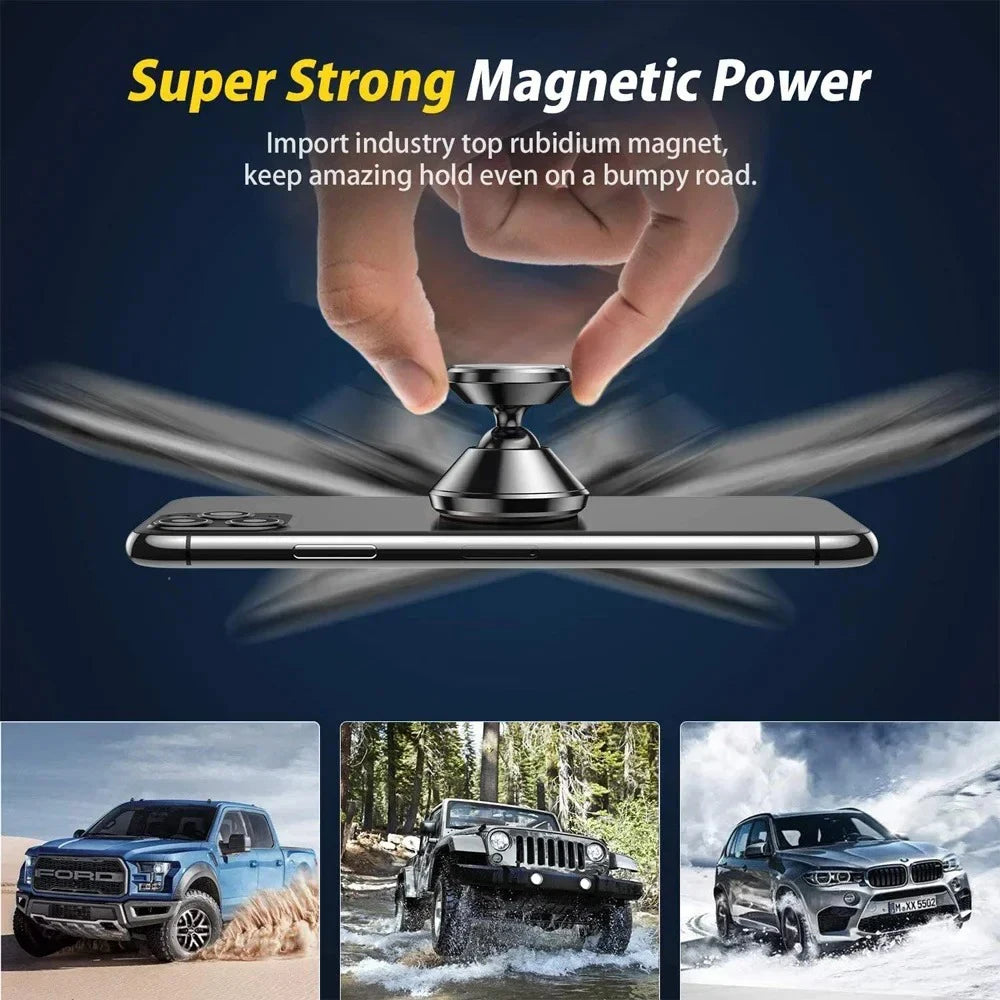 Magnetic Car Phone Holder With 360° Adjustable Rotation Stable Support Holder For iPhone 15 14 Samsung Xiaomi Dashboard Stand