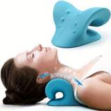 Eva Neck And Shoulder Relaxer, C-Shape Cervical Traction Device, Relax Spine Alignment, Chiropractic Pillow Stretcher Massager - TechSmartX