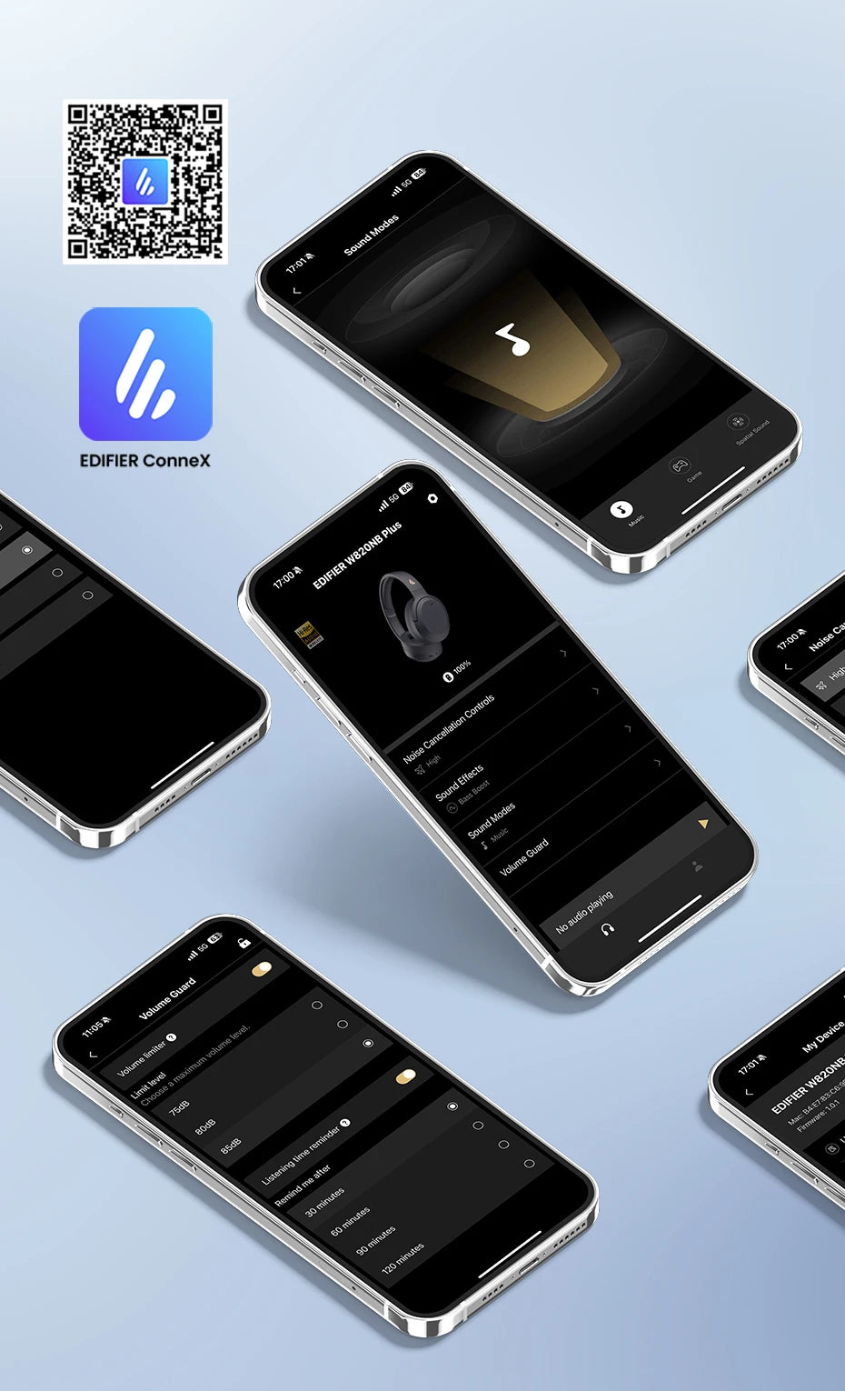 Edifier W820NB Plus(2025 Ver.) ANC Wireless Headphone Bluetooth 6.1 Over-ear Headset -49dB Noise Canelling Earphone Hi-Res Audio - TechSmartX