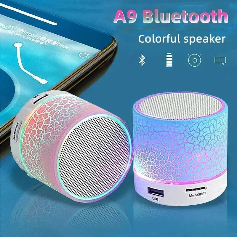 PHONEPACE A9 Bluetooth Speaker  Mini  Crack LED SD Card USB Subwoofer Portable MP3 Music Sound Column for PC Mobile Phone Etc. - TechSmartX
