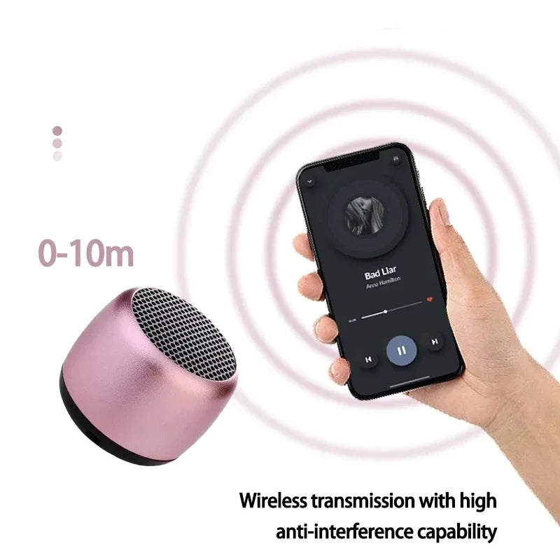 M1 Mini Bluetooth-compatible Small Speaker Portable Intelligent One Drag Two Small Steel Cannon Metal Wireless Sound Subwoofer - TechSmartX