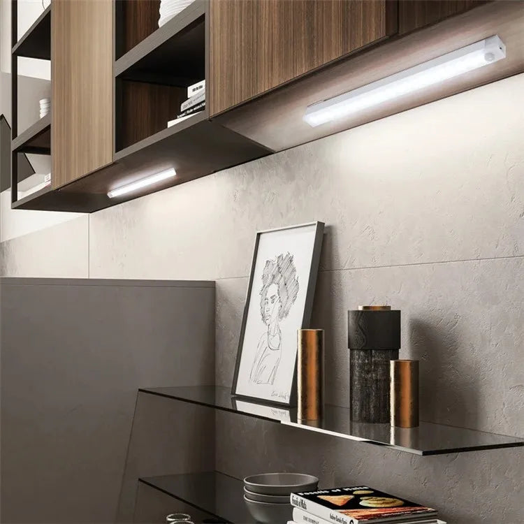 Motion Sensor Lamp Night Light Wireless LED USB Type C Rechargeable Lamp for Kitchen Cabinet Bedroom Wardrobe Staircase Lighting - TechSmartX