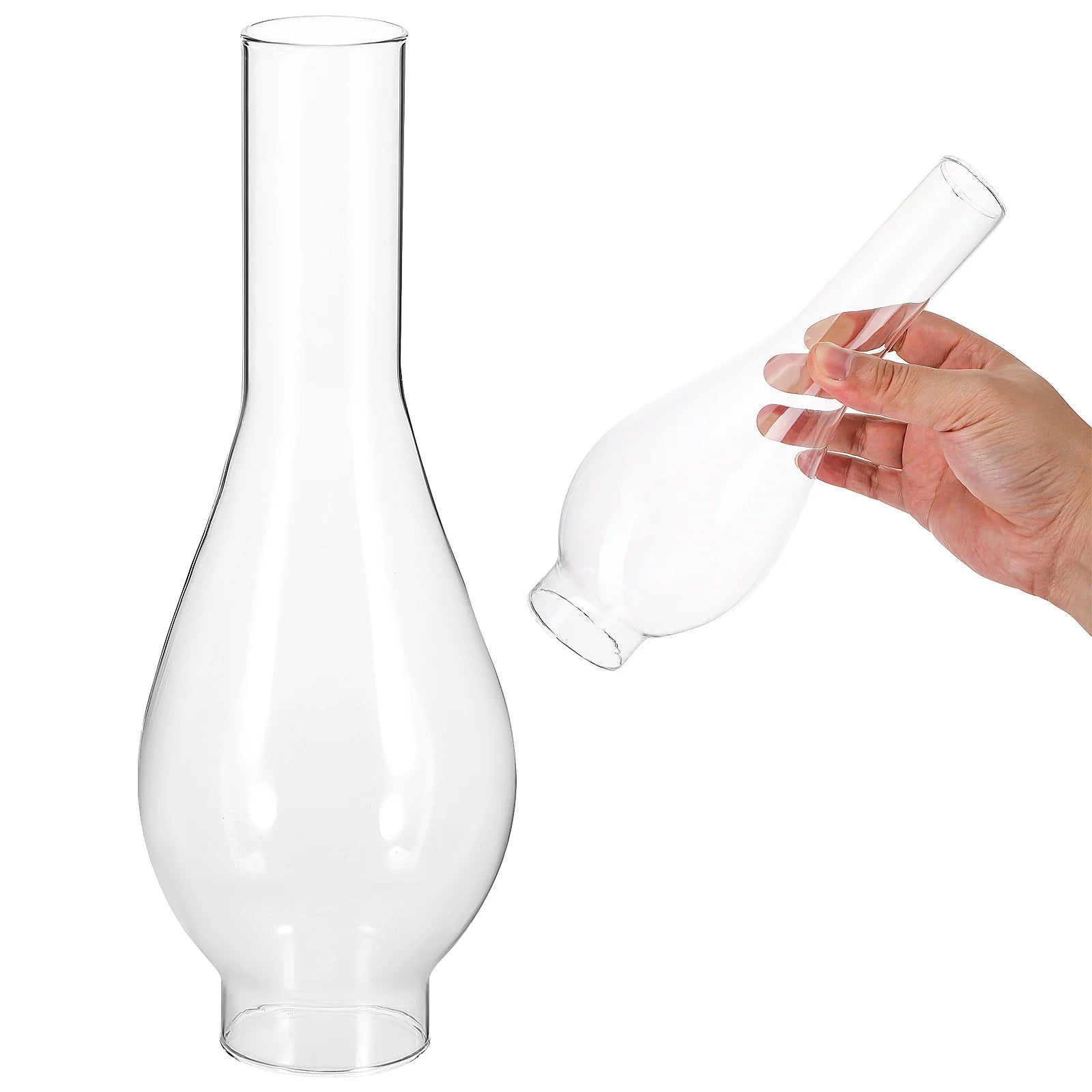 Long Kerosene Lamp Glass Shade Light Covers Clear Vintage Shades Hurricane Parts Chimney Retro - TechSmartX