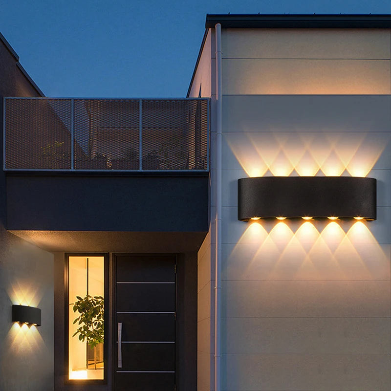 Up Down LED Wall Lamp Waterproof Modern Wall Light for Bedroom Living Room Corridor Balcony Indoor Outdoor Home Decor Lighting - TechSmartX