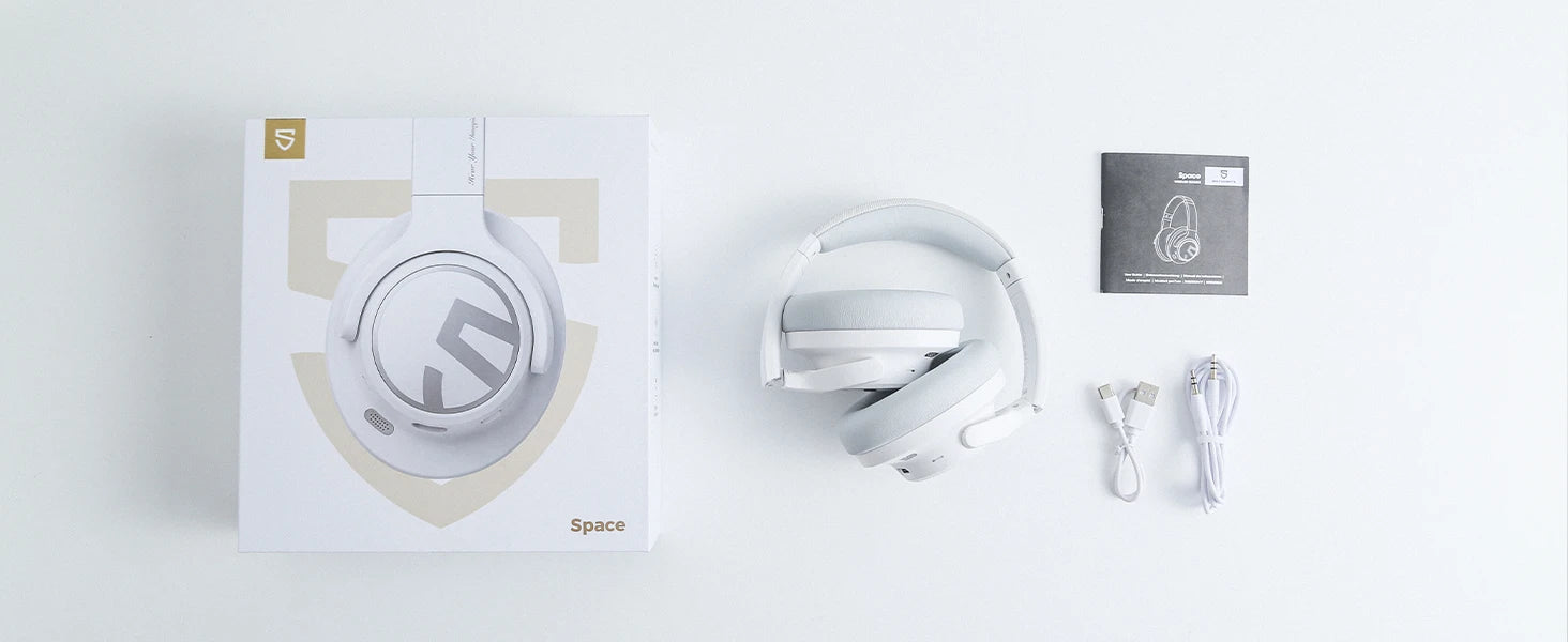 SoundPEATS Space Headphones Bluetooth 5.3 Hybrid Active Noise Cancelling Wireless Headphone,123H Play,Mic,Multipoint Connection - TechSmartX