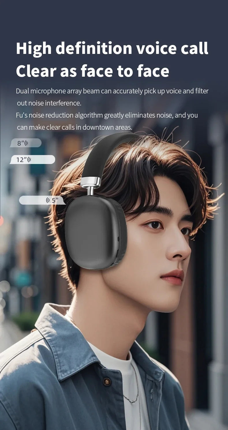 2025 NEW Air Max Bluetooth Earphone Over ear Wireless Headset stereo surround gaming Headphone For Apple Iphone Xiaomi Phone - TechSmartX