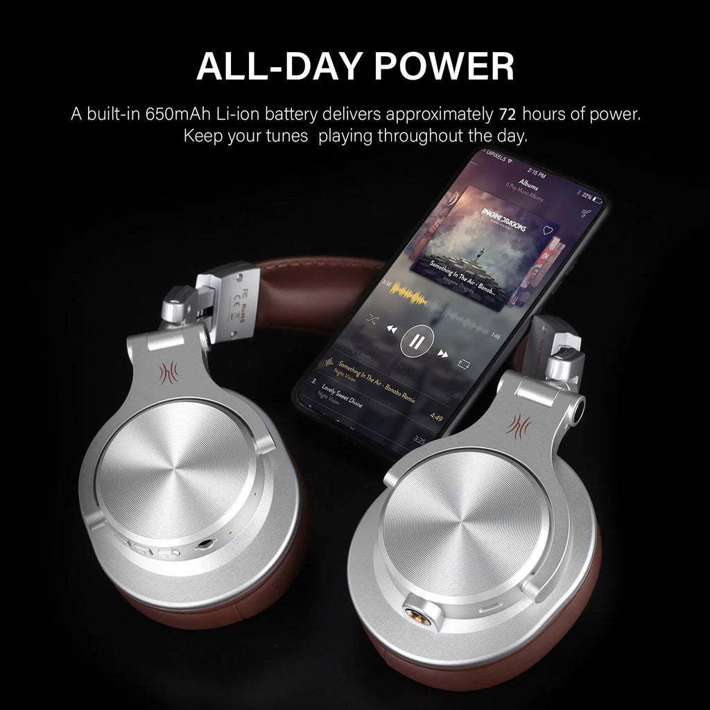 Oneodio A70 Fusion Wired + Wireless Bluetooth 5.2 Headphones For Phone With Mic Over Ear Studio DJ Headphone Recording Headset - TechSmartX