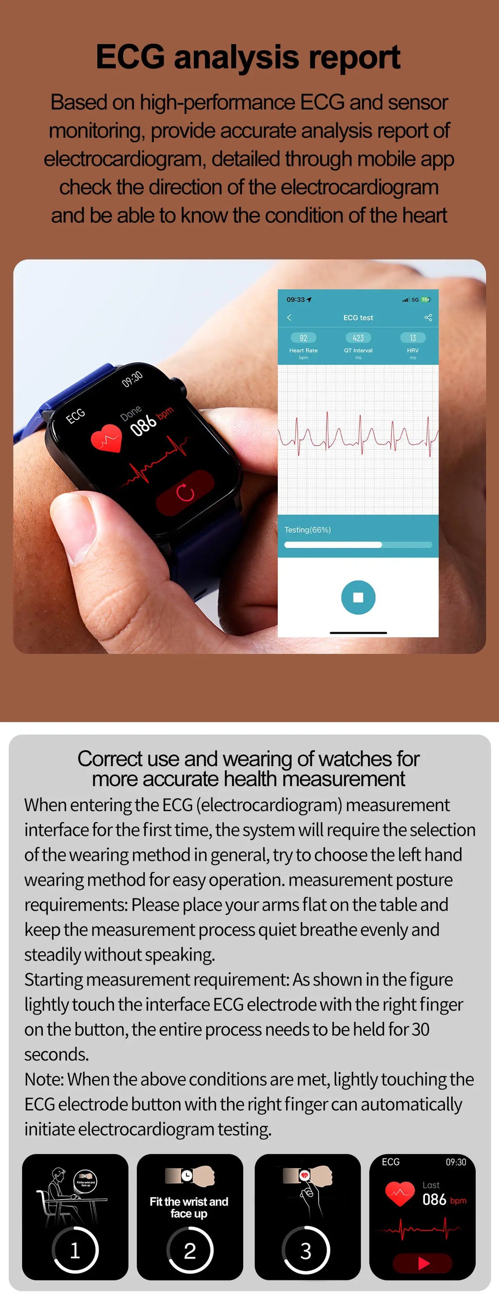 2025 New ECG+PPG Monitoring Smart Watch Women Blood pressure Blood Lipid Uric Acid Women Menstrual Health Tracker Smartwatches - TechSmartX