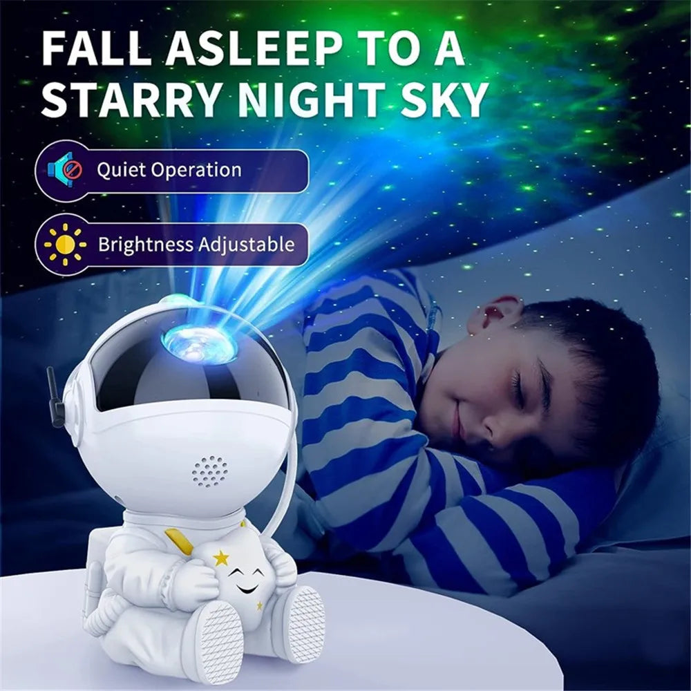 Astronaut Galaxy Starry Sky Projector Night Light Remote Control Rocket Nebula Projection Lamps For Bedroom Christmas Kids Gift - TechSmartX