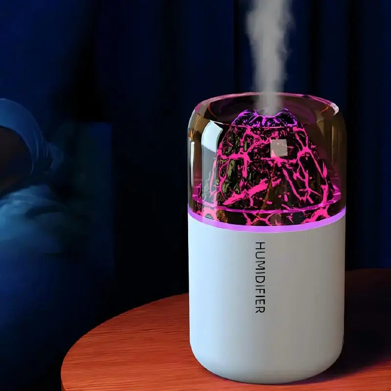 The simulated volcanic color lamp humidifier USB aromatherapy diffuser is suitable for use in cars, homes, bedrooms, as a gift, - TechSmartX