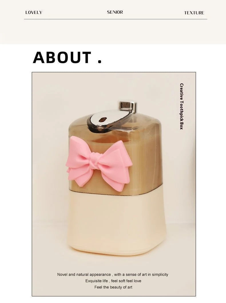 Creative Cartoon Gut and Mouth Toothpick Box for Home Use High Appearance Level Cream-style Light Luxury Toothpick Holder - TechSmartX