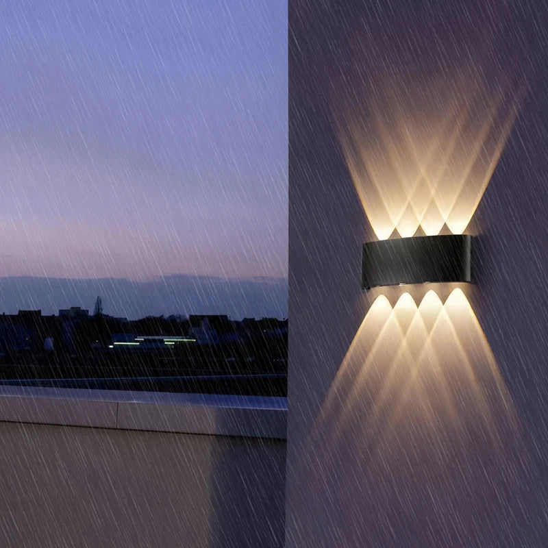 Up Down LED Wall Lamp Waterproof Modern Wall Light for Bedroom Living Room Corridor Balcony Indoor Outdoor Home Decor Lighting - TechSmartX