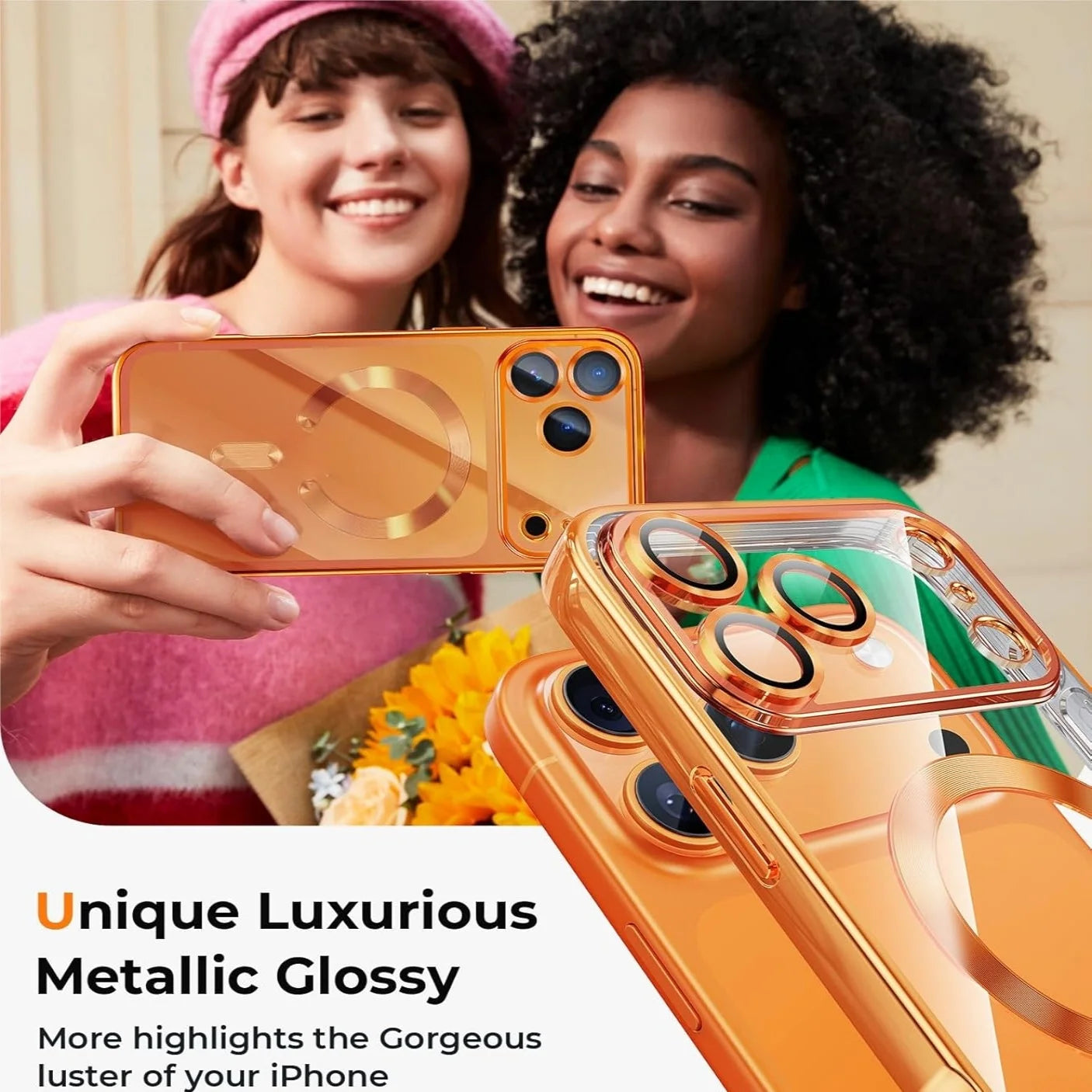 Camera Protection Clear Luxury Plating Cover Soft TPU  Drop Protective With Magnetic Phone Case For iPhone17Pro Max/17Pro/Air/17