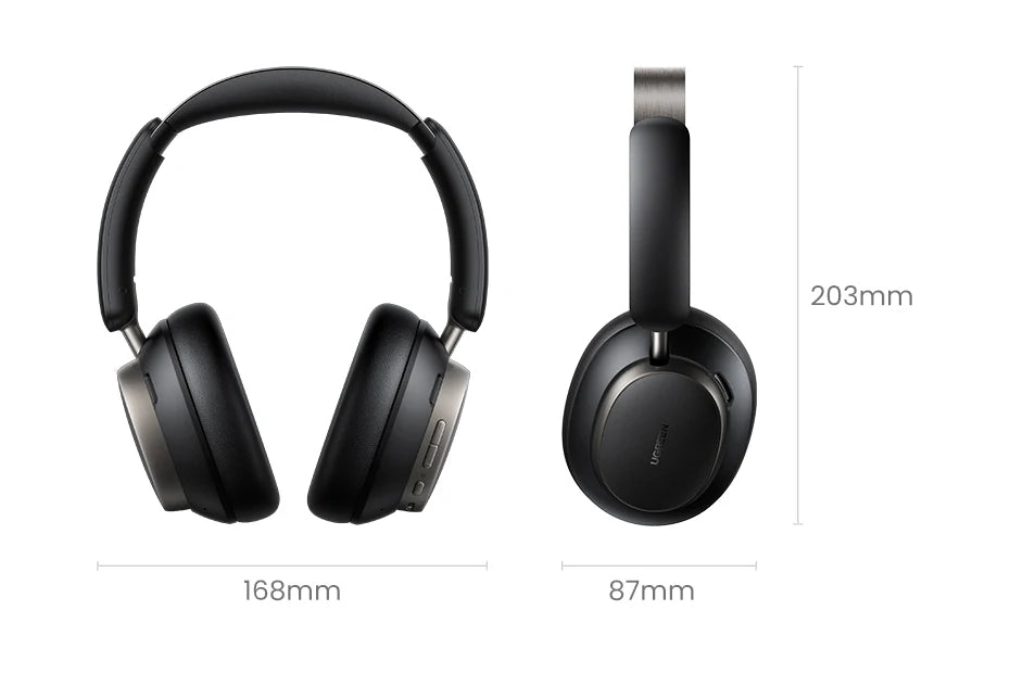 UGREEN Studio Pro 48dB ANC Wireless Headphones Over Ear Bluetooth Earphones Active Noise Cancellation Hi-Res LDAC 120h Playtime - TechSmartX