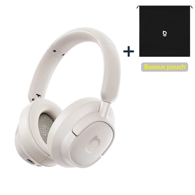 Baseus Bass BH1 Wireless Headphones Bluetooth 6.0 SuperBass 2.0 Over Ear Headset ENC Clear Calls 80hours Playtime Earphones - TechSmartX