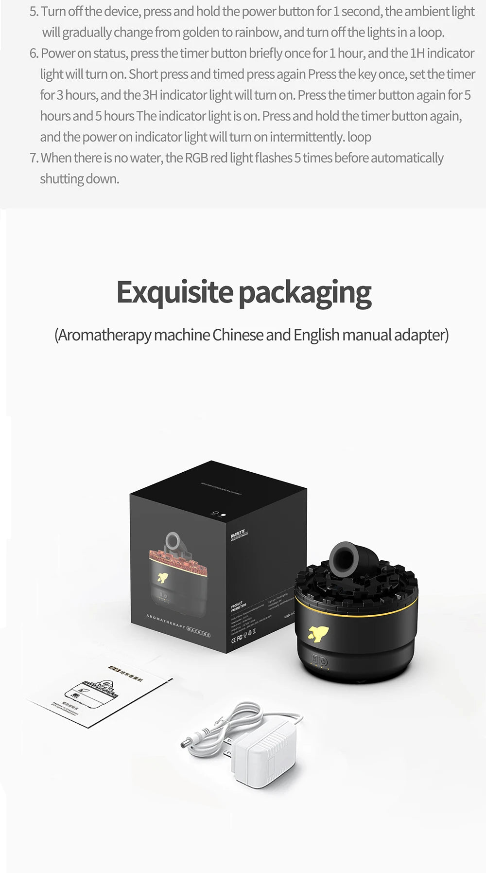 Creative Volcanic Crack Light Artillery Air Humidifier Aromatherapy Diffuser for Home Desktop Ring Spray Electric Aroma Diffuser - TechSmartX