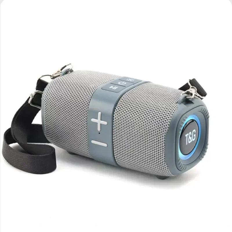 T&G TG667 Crossbody LED light portable Bluetooth speaker, outdoor small and high appearance level, compatible with USB/AUX/TF/FM - TechSmartX
