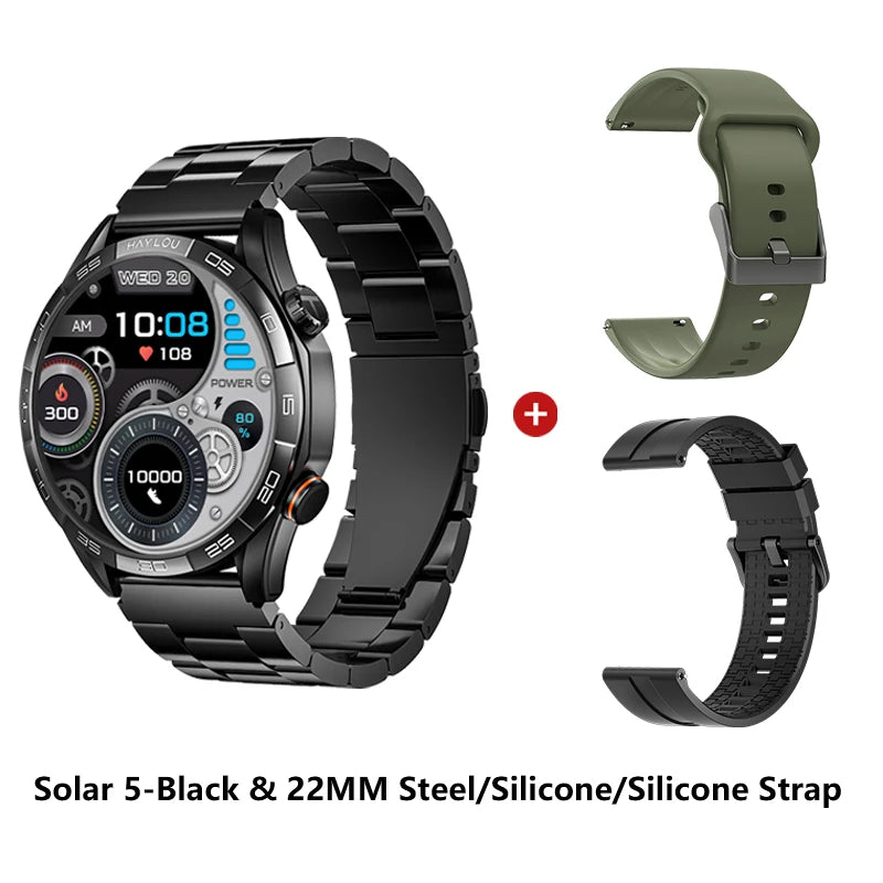 HAYLOU Solar 5 Voice Calling Smartwatch 1.58'' AMOLED Display 60Hz Smart Watch 24H Health Monitoring Sports Smartwatch for Men - TechSmartX
