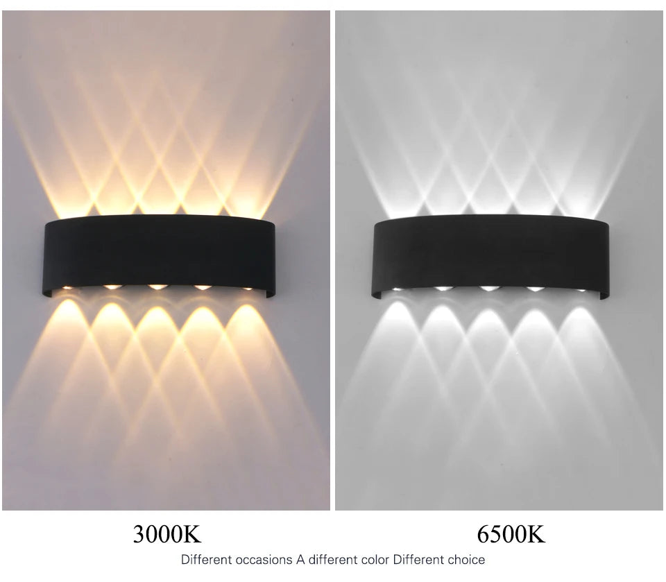 Up Down LED Wall Lamp Waterproof Modern Wall Light for Bedroom Living Room Corridor Balcony Indoor Outdoor Home Decor Lighting - TechSmartX