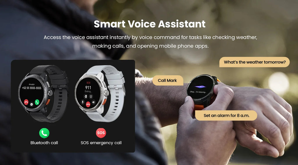 HAYLOU Solar Ultra GPS Smartwatch 1.6” AMOLED Display 5ATM Waterproof Built-in GPS Bluetooth Phone Calls Sports Smart Watch - TechSmartX