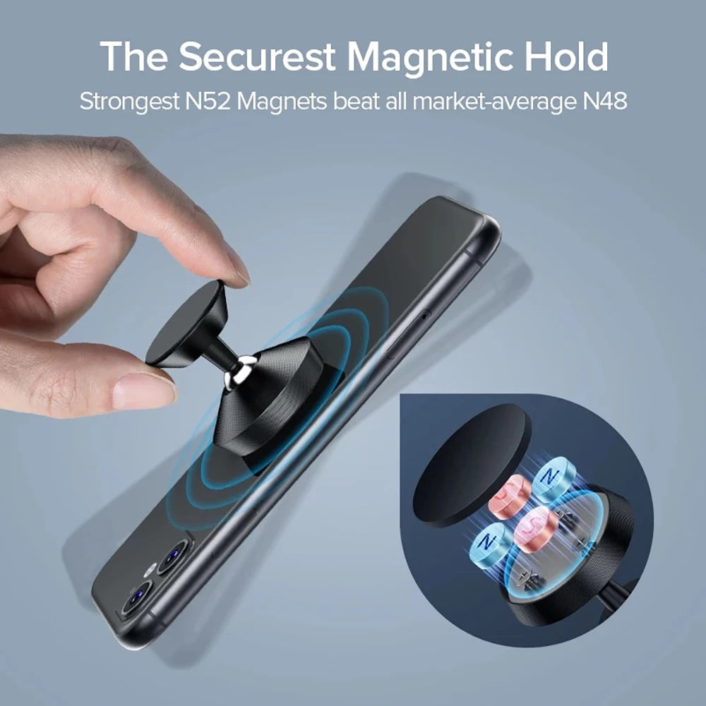 Magnetic Car Phone Holder With 360° Adjustable Rotation Stable Support Holder For iPhone 15 14 Samsung Xiaomi Dashboard Stand