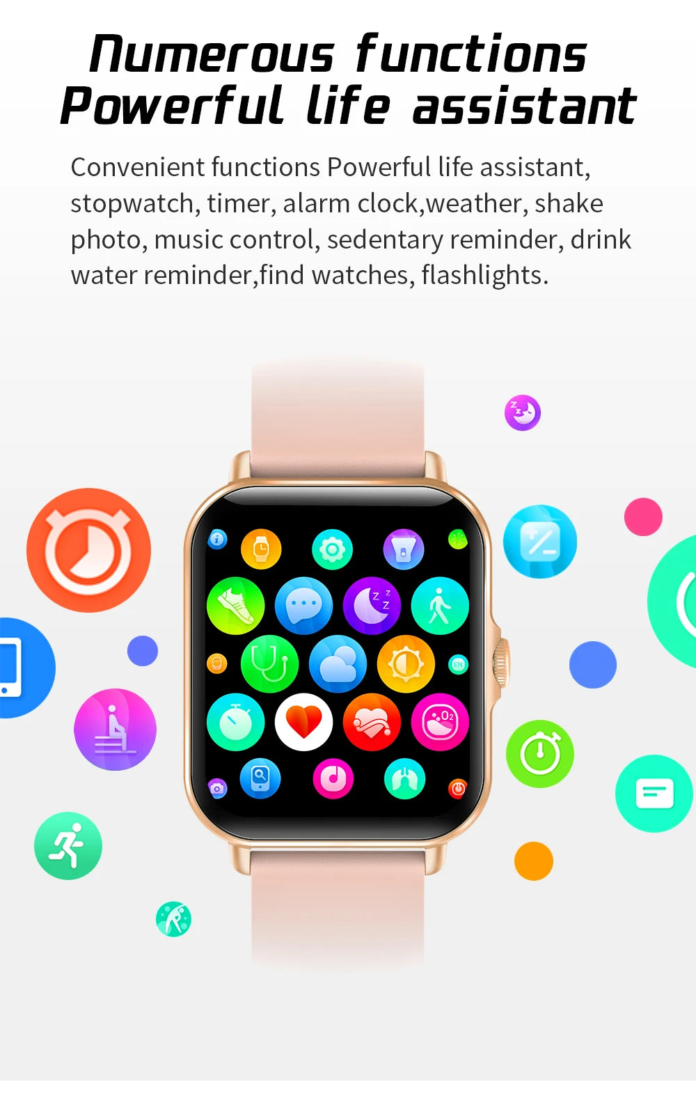 2025 Digital Smartwatch Sports Fitness Men's Women Smart Watch Waterproof Wrist Watches for Ladies Kids Child Android IOS Phones - TechSmartX