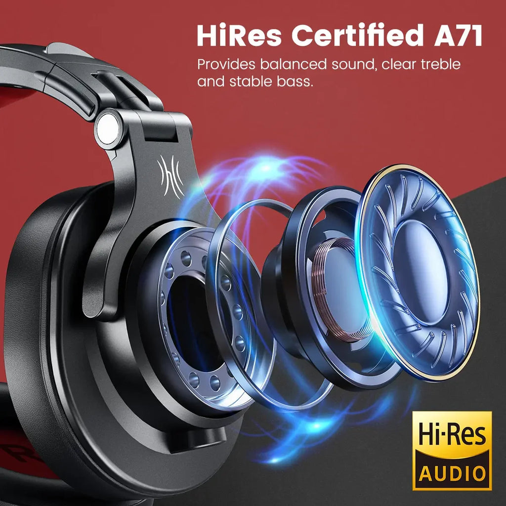 Oneodio A71 Wired Over Ear HiFi Headphones With Mic Studio DJ Headphone Professional Monitor Recording Mixing Headset For Gaming - TechSmartX