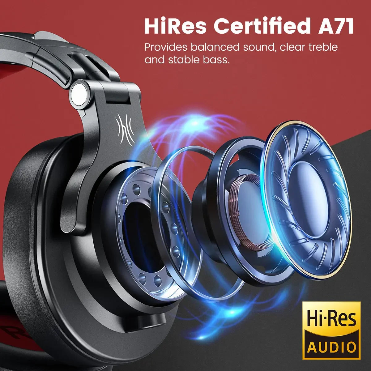 Oneodio A71 Wired Over Ear HiFi Headphones With Mic Studio DJ Headphone Professional Monitor Recording Mixing Headset For Gaming - TechSmartX
