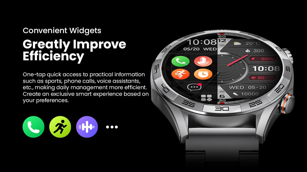 HAYLOU Solar 5 Voice Calling Smartwatch 1.58'' AMOLED Display 60Hz Smart Watch 24H Health Monitoring Sports Smartwatch for Men - TechSmartX