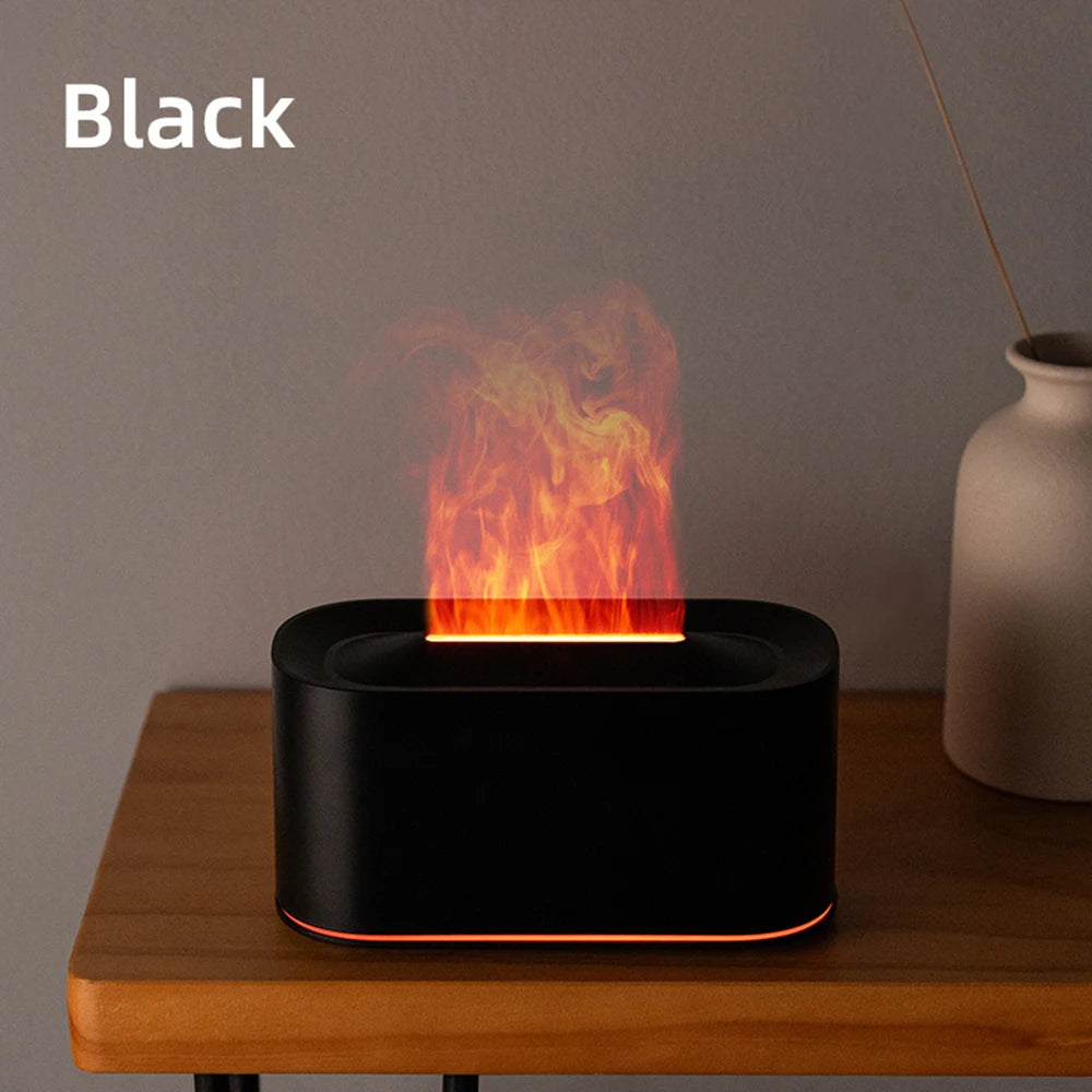 Aromatherapy Diffuser with Flame Effect, Essential Oil Diffuser and Cool Mist Humidifier, Silent Humidifier for Home and Bedroom - TechSmartX