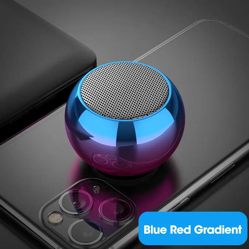 Wireless Bluetooth Speaker Portable Small Steel Gun Metal Heavy Stereo Surround Subwoofer Outdoor Mini Bluetooth Small Speaker - TechSmartX