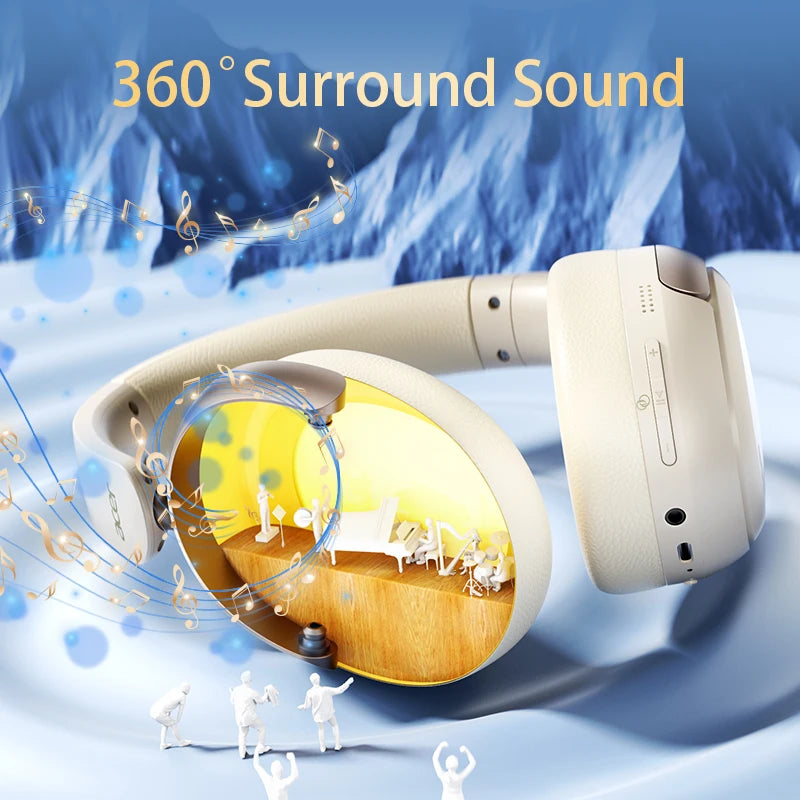 Acer OHR516 ANC Wireless Headphone 48dB Noise Canceling Hi-Res Spatial Audio Earphone with LDAC Bluetooth 5.4 Over Ear Headset - TechSmartX