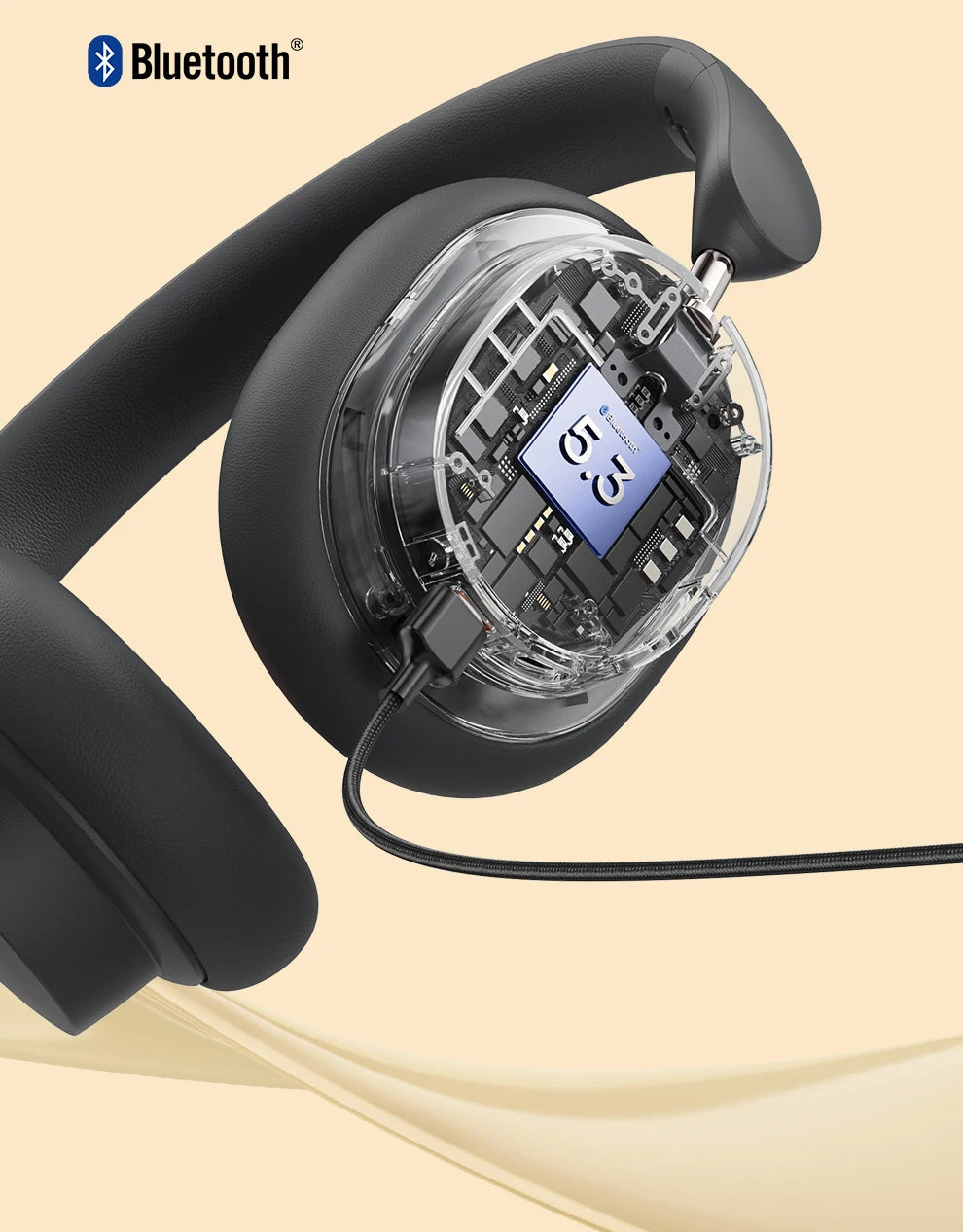 Baseus Bowie D05 Wireless Headphone 3D Spatial Audio Earphone Bluetooth 5.3 Headset 40mm Driver Foldable Over Ear Headphone 70H - TechSmartX