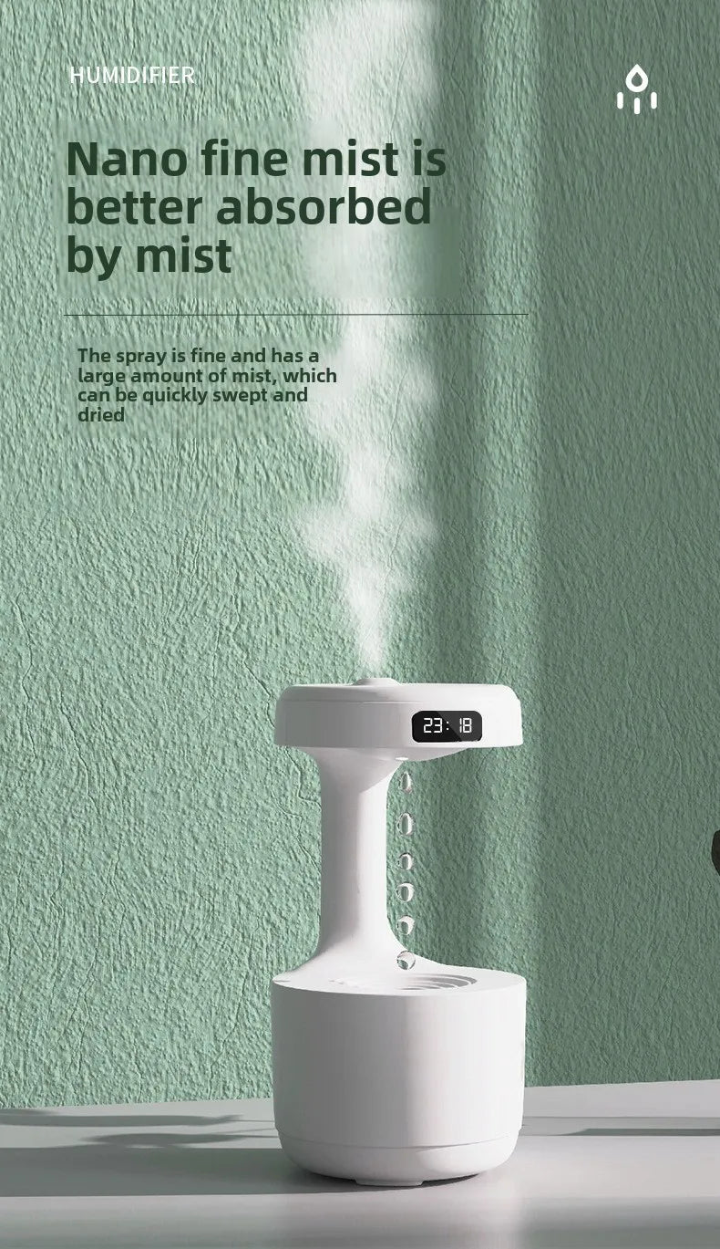 Anti-Gravity Humidifier New Ultrasonic Humidifier with Dual Power-Off Protection Large Capacity Air Humidifierw for Home/Office - TechSmartX