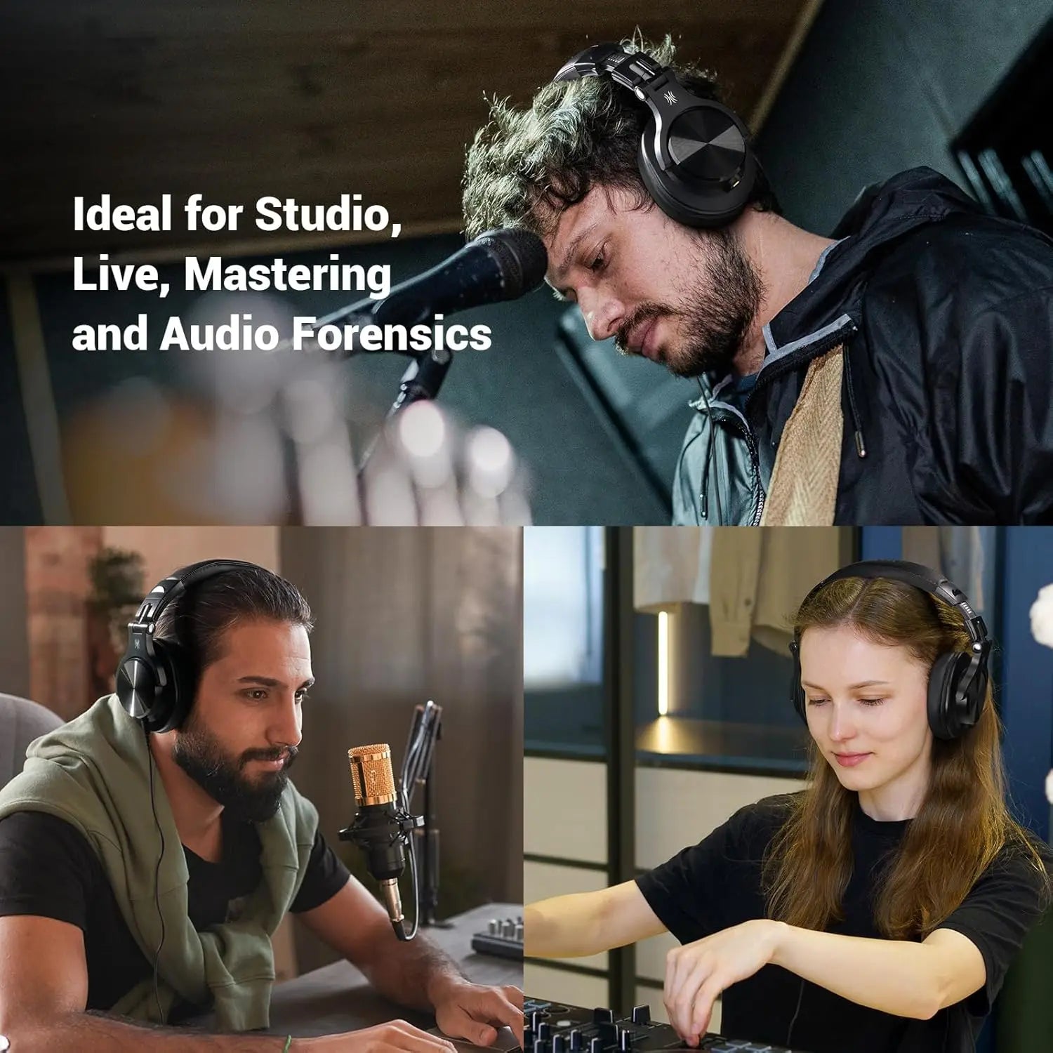 Oneodio Fusion A70 Bluetooth 5.2 Headphones Hi-Res Audio Over Ear Wireless Headset Professional Studio Monitor DJ Headphones 72H - TechSmartX