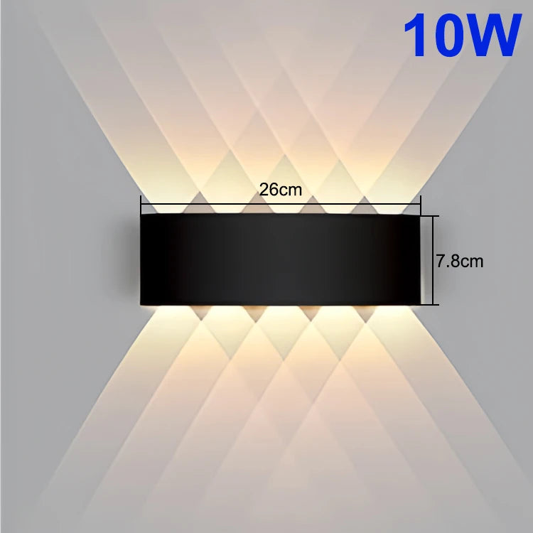 Up Down LED Wall Lamp Waterproof Modern Wall Light for Bedroom Living Room Corridor Balcony Indoor Outdoor Home Decor Lighting - TechSmartX