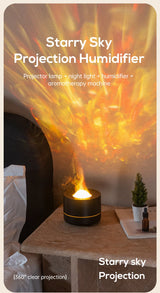 New Starry Sky Projection Air Humidifier with Colorful Gradient Night Light USB Delicate Water Mist Essential Oil Aroma Diffuser - TechSmartX